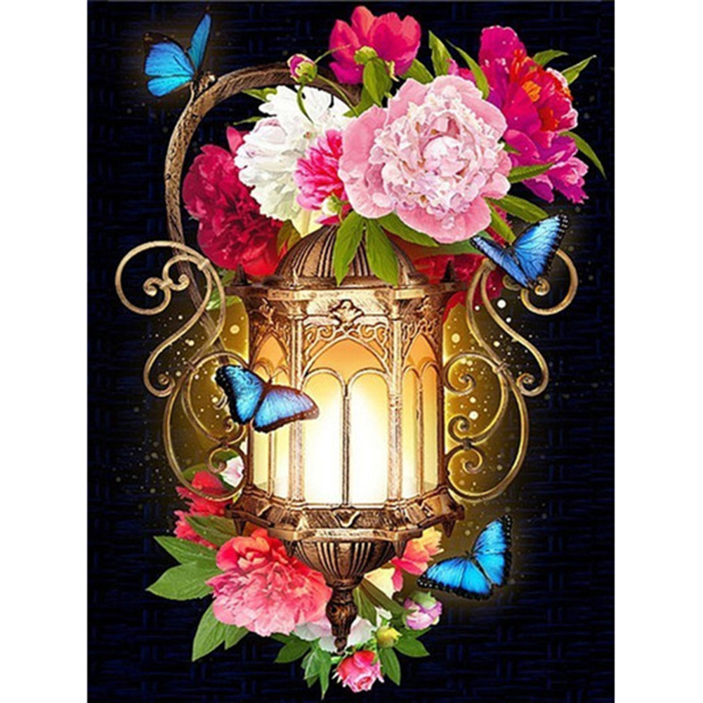 

30*40CM - Round Drill Diamond Painting - Lantern Flower, 501 Original