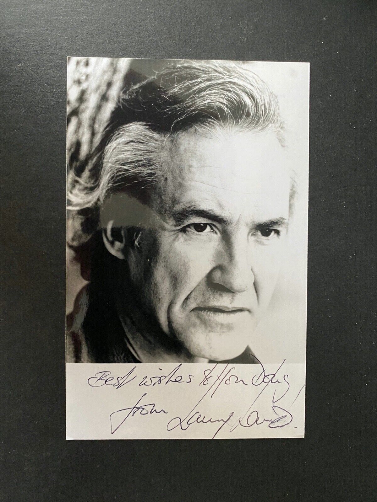 LARRY LAMB - POPULAR BRITISH ACTOR - SUPERB SIGNED Photo Poster paintingGRAPH