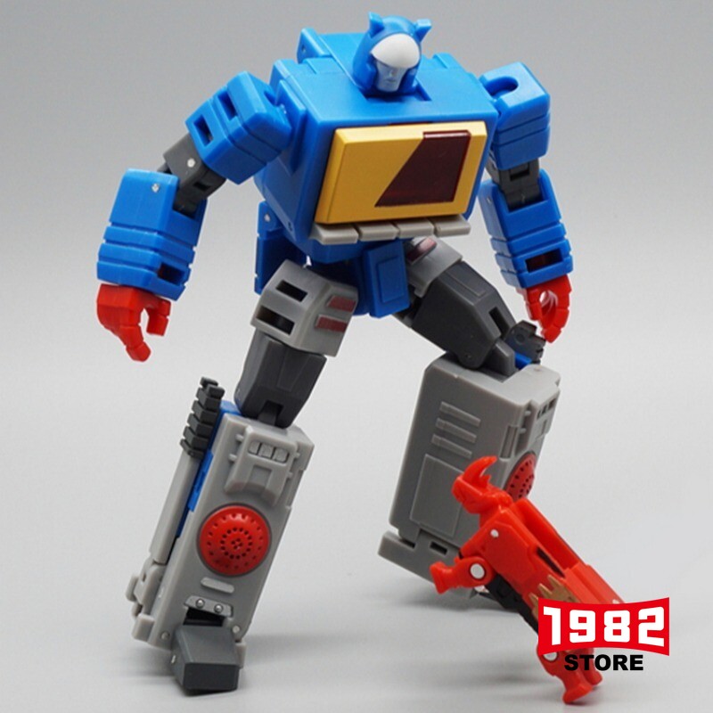 MF-49B Blue Blaster Cassette Warrior Rhino Mini Transformers Toys Action Figure