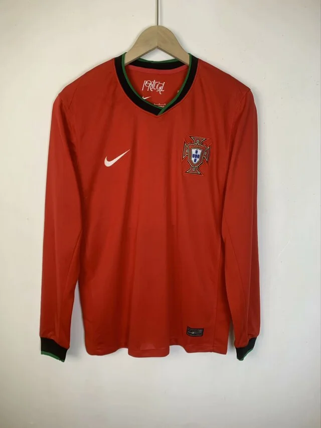 2024 Portugal Home Long Sleeve Football T-Shirt Thai Quality