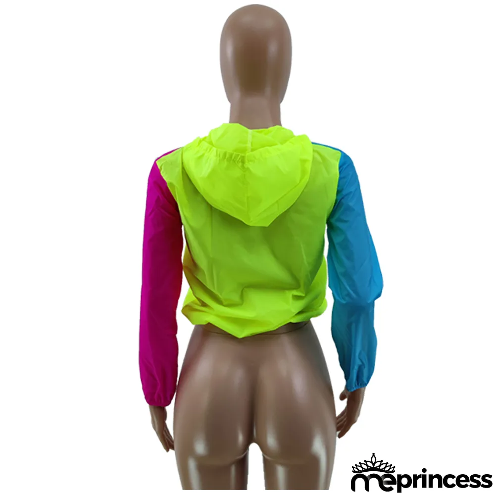 Women's fashion multi-color bright sun protection clothing Jacket