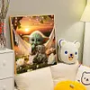 Groot-Peinture diamant ronde compl&egrave;te-40*40cm