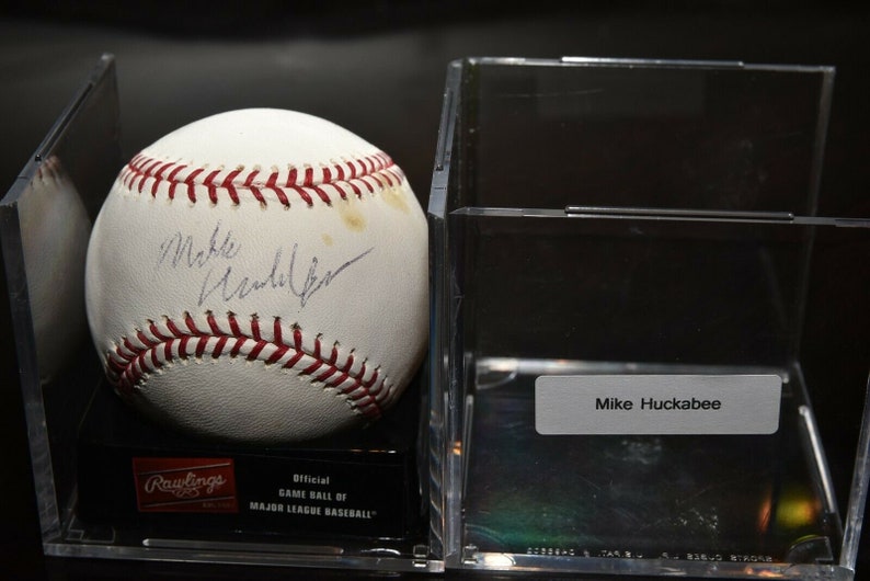 Mike huckabee signed autographed rawlings baseball