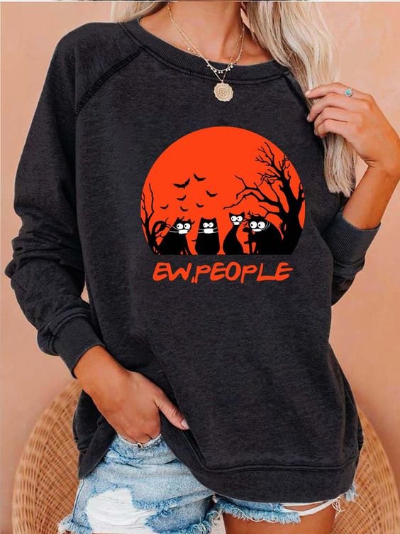 Ew, People Printed Women's Sweatshirt