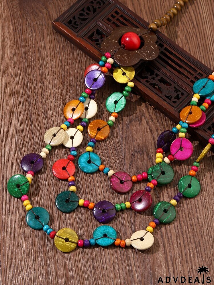 Flower Decor Layered Necklace