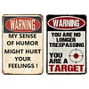 2pcs - Warning - Vintage Metal Signs(12*16Inch) - Warning