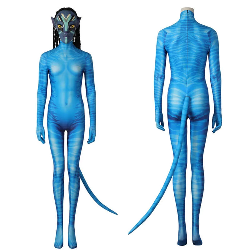 Neytiri Costumes Avatar The Way of Water halloween Jumpsuits with Mask