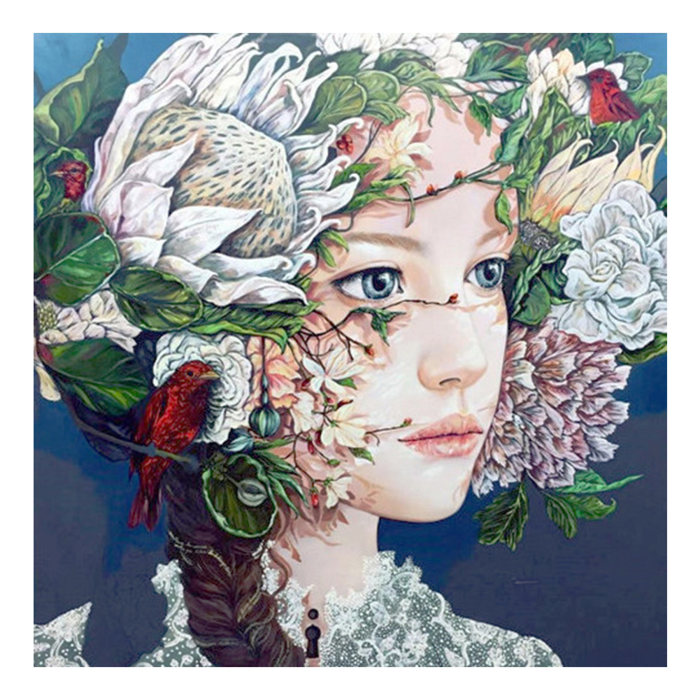 

Girl Flower - Round Drill Diamond Painting - 40*40CM, 501 Original