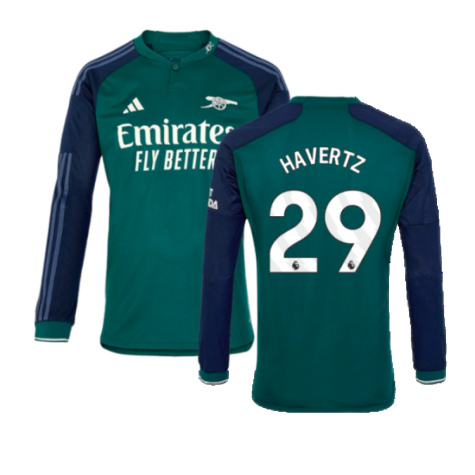 Arsenal Kai Havertz 29 Long Sleeve Third Shirt Top Kit 2023-2024