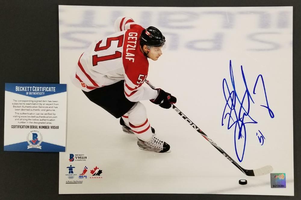 Ryan Getzlaf signed 8x10 Photo Poster painting Anaheim Ducks Team Canada Auto ~ Beckett BAS COA