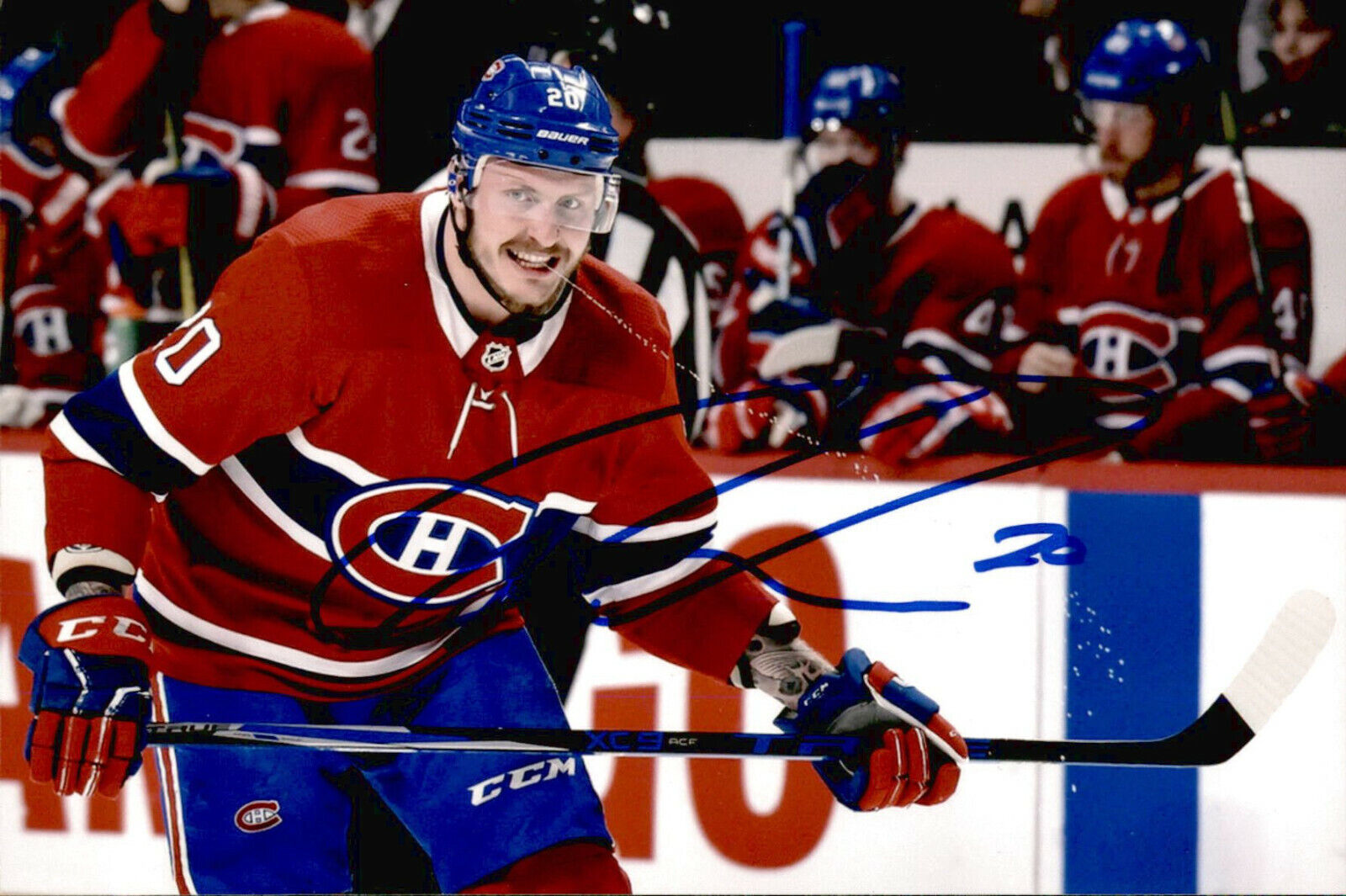 Nicolas Deslauriers SIGNED 4x6 Photo Poster painting MONTREAL CANADIENS #7