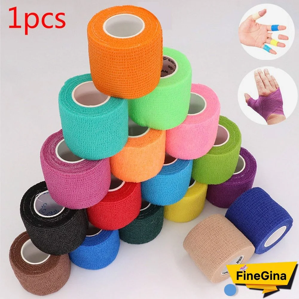 1pcs Athletic Wrap Tape Self Adhesive Elastic Bandage Elastoplast Sports Protector Knee Finger Ankle Palm Shoulder