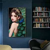 (40*70cm)Peacock Girl - Full Round Drill Diamond Painting