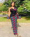 Printed Rhombus Look-Younger Sleeveless Round-Neck Maxi Dresses