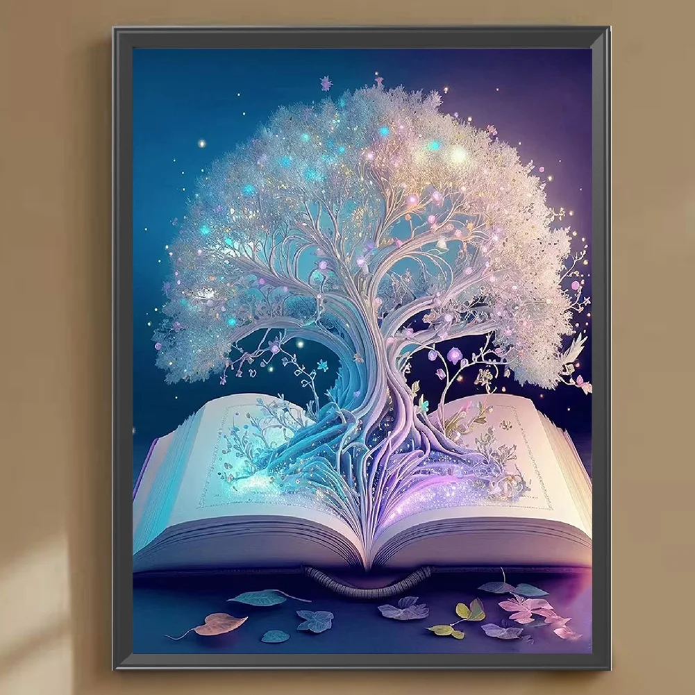 Diamond Painting - Full Round Drill - Book Tree(Canvas|30*40cm)