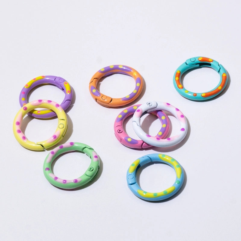 10 PCS/Package 25*25mm Alloy Circle Jewelry Buckle