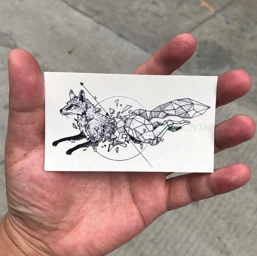 Waterproof Temporary Tattoo fox wolf wolves whale owl deer buck lion hawk tato flash tatoo fake tatto for girl women men