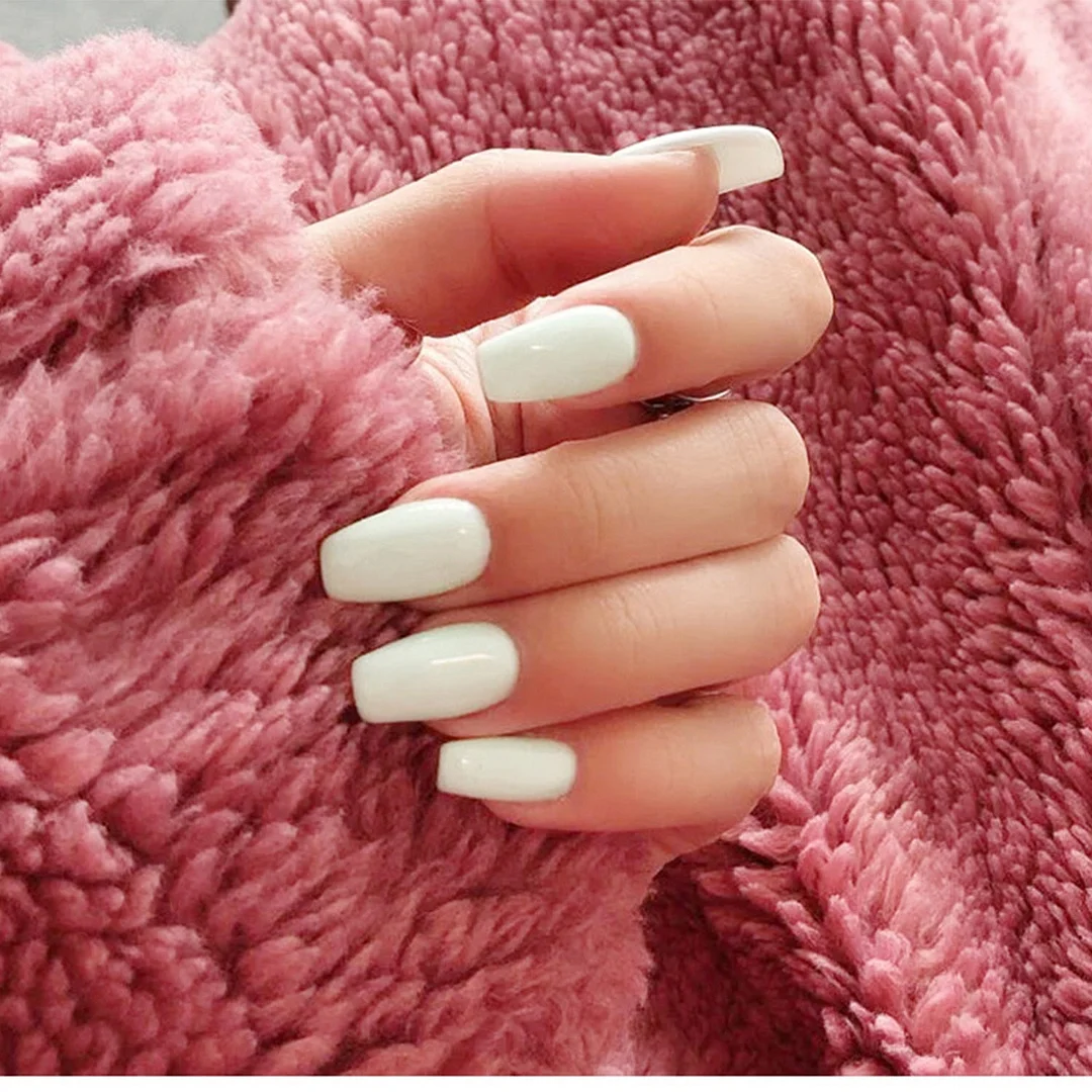 24Pcs Detachable French False Nails Ballerina Wearable Artificial Stiletto Fake Nails DIY Press Glue Full Cover Coffin Nail Tips