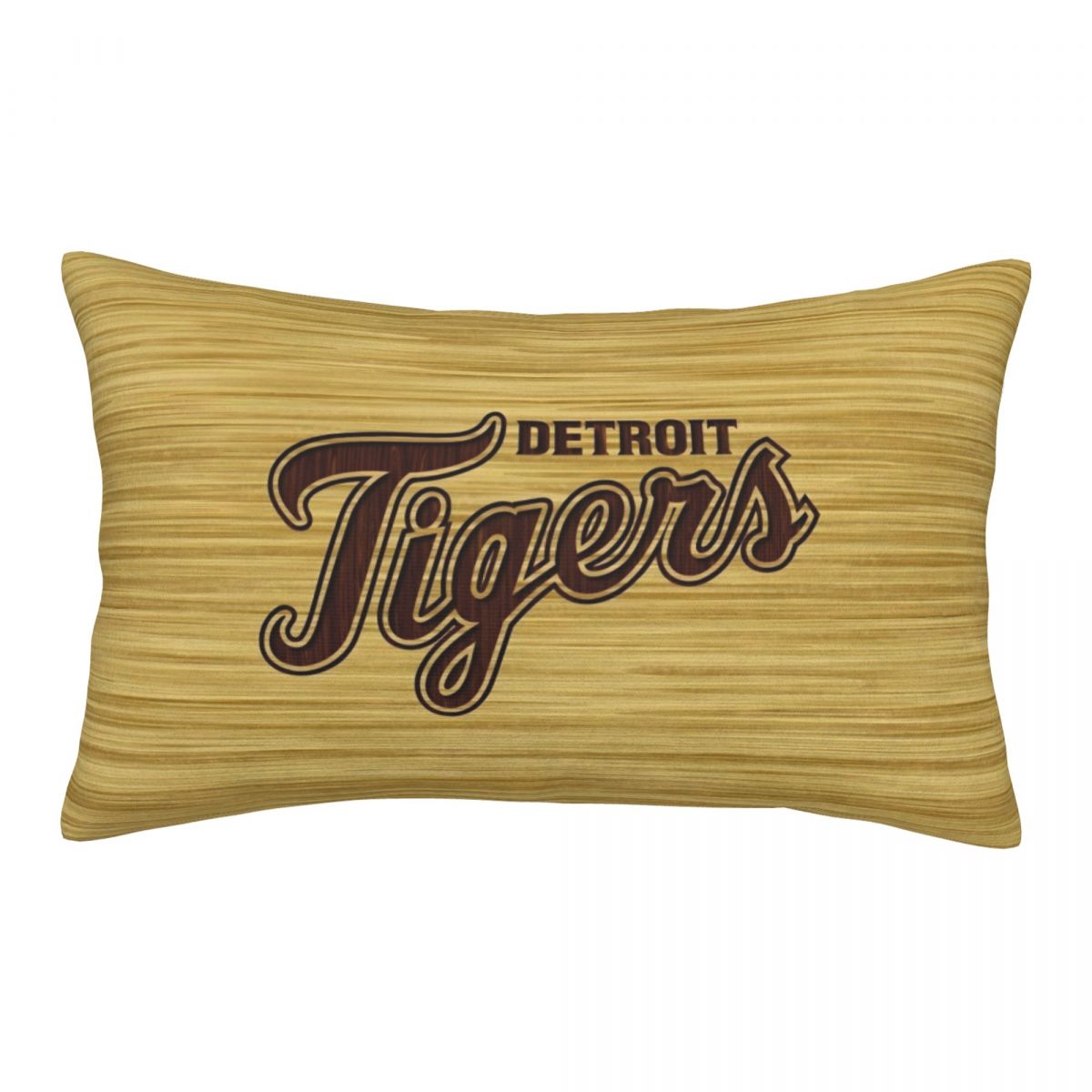 Detroit Tigers Wooden Logo Decorative Pillow Cases