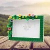Flower DIY Building Block Photo Frame Kit,Creative Handmade Assembled Photo Frame Handmade Craft Gift Home Tabletop Display Decor
