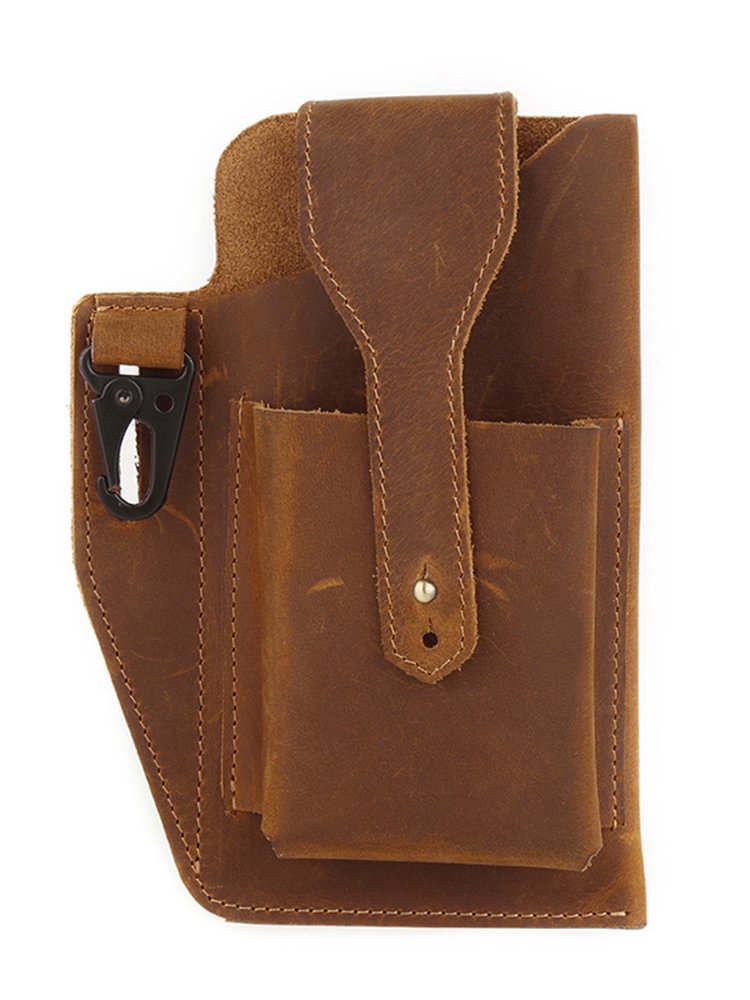Handmade Crazy Horse Leather Utility Belt Waist Bag