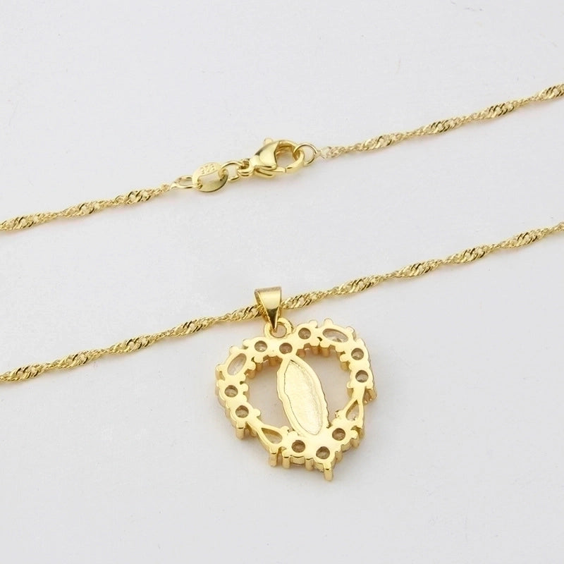 Copper 18K Gold Plated Gold Plated Fashion Plating Zircon Necklace