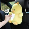 Cute Bear Yellow Duck Car Used Hanging Tissue Box Storage Car Space Organizing