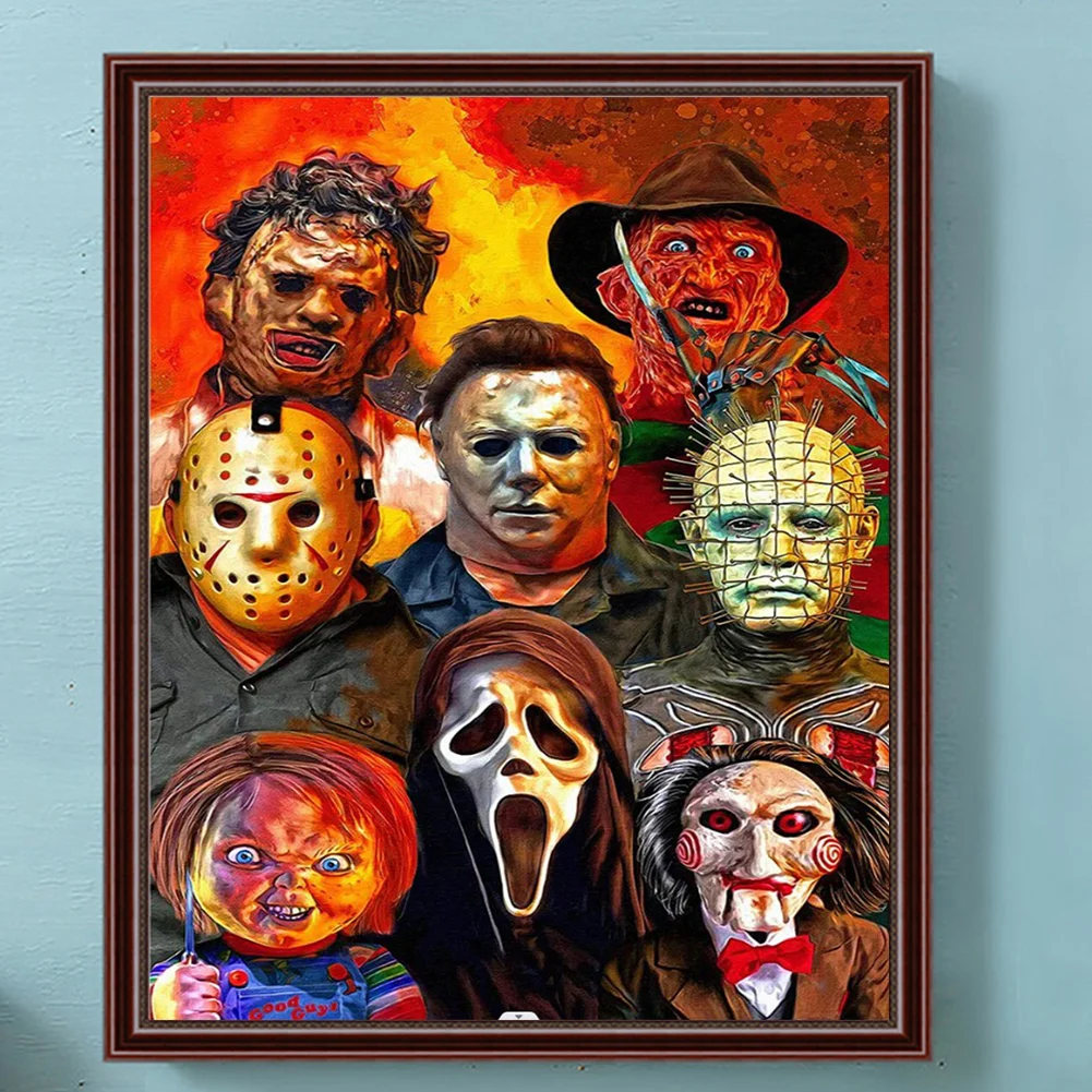 Diamond Painting - Full Round Drill - Horror Characters(Canvas|40*50cm)