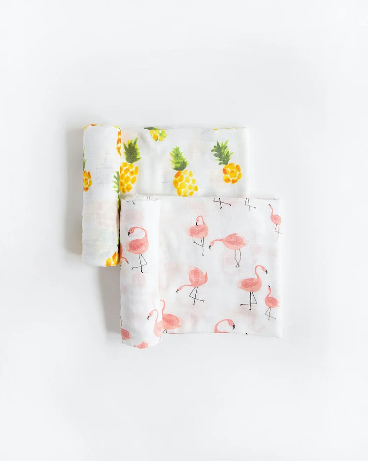 Deluxe Muslin Swaddle Blanket 2 Pack - Pink Ladies