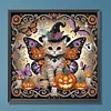 Diamond Painting - Partial Special Shaped Drill - Halloween Cat(Canvas|30*30cm)