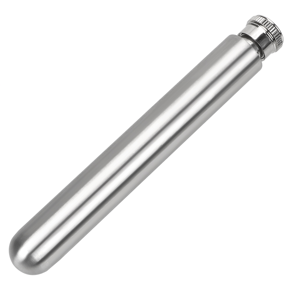 Tegooe Portable Stainless Steel 1oz Tubular Mini Hip Flask for Whiskey and Spirits