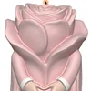 3D Rose Flower Mould Silicone Wave Spiral Candle Mould Reusable Easy To Demold for Wedding Valentine Day DIY Home Decor Gift (Style B)