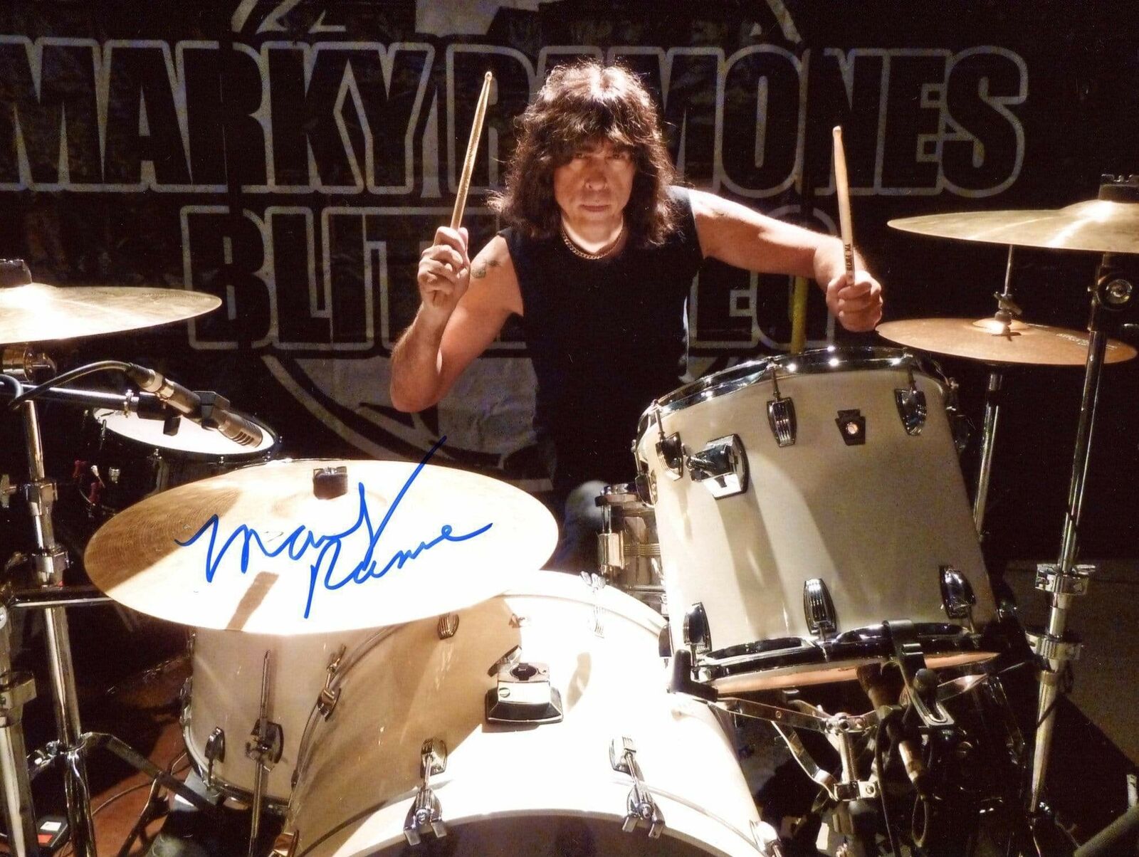 DRUMMER Marky Ramone RAMONES autograph, IP signed Photo Poster painting