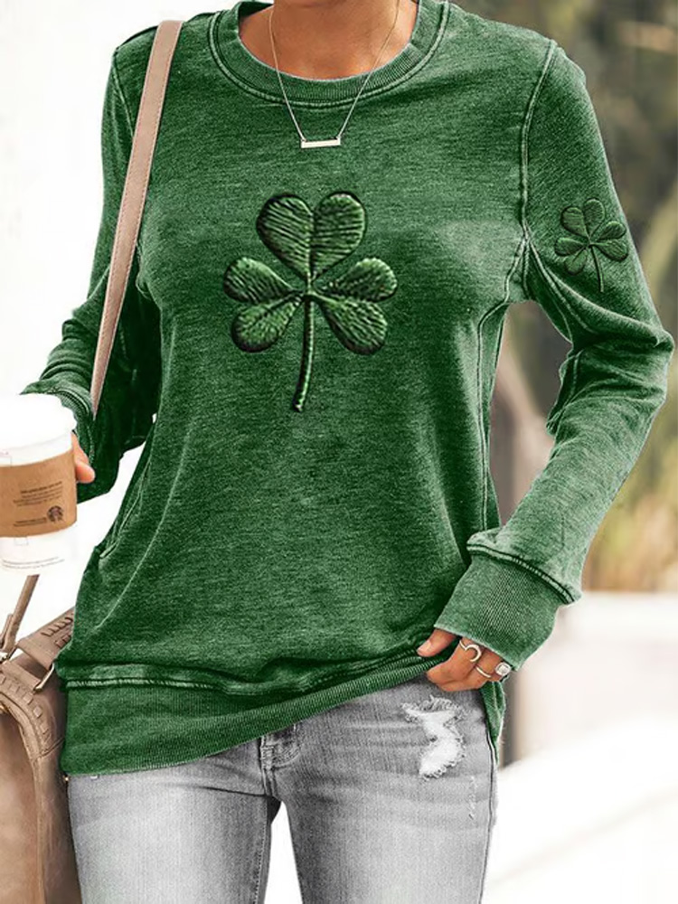 Comstylish Women's St. Patrick's Day Casual Printed Sweatshirt