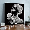 DIY Pearl Painting Rose Woman for Home Wall Decor with Frame(25x25cm)
