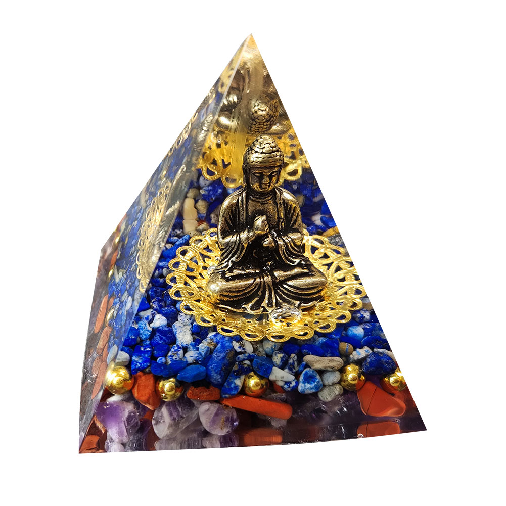 

6cm Natural Orgonite Pyramid Chakra, 501 Original