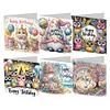 (US Only)6PCS DIY Birthday Wishes Diamond Art Greeting Cards Congratulations Cards & Gift