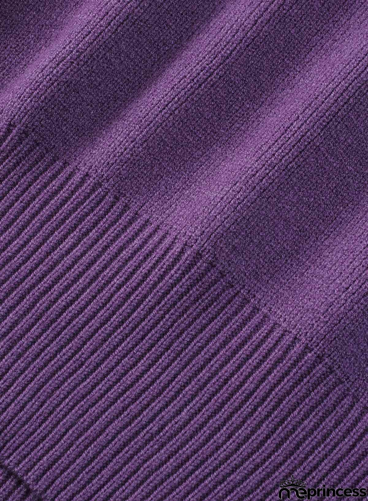 Round Neck Slit Sweater