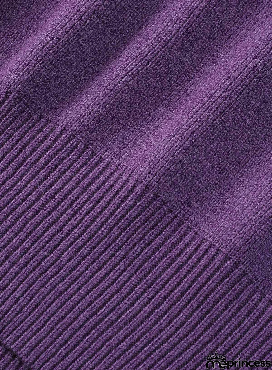 Round Neck Slit Sweater