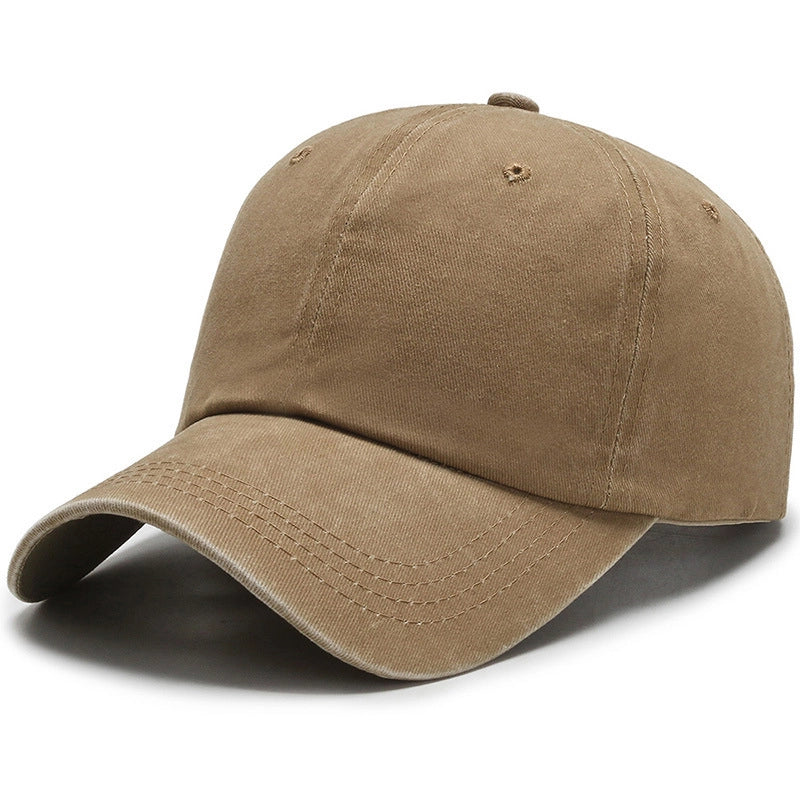 Washed Cloth Light Plate Solid Color Cap Men’s Old Casual Women’s Retro Spring And Autumn Sunshade Baseball Hat