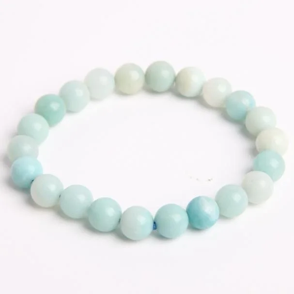 8mm Sky Blue Crystal Bracelet