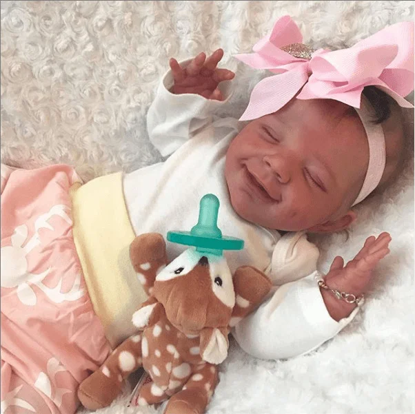 Mini Silicone Baby Reborns Realistic Newborn Baby Girl Doll 12 Inches BiBi, Lifelike Babies Doll [Kids Gift Offer]