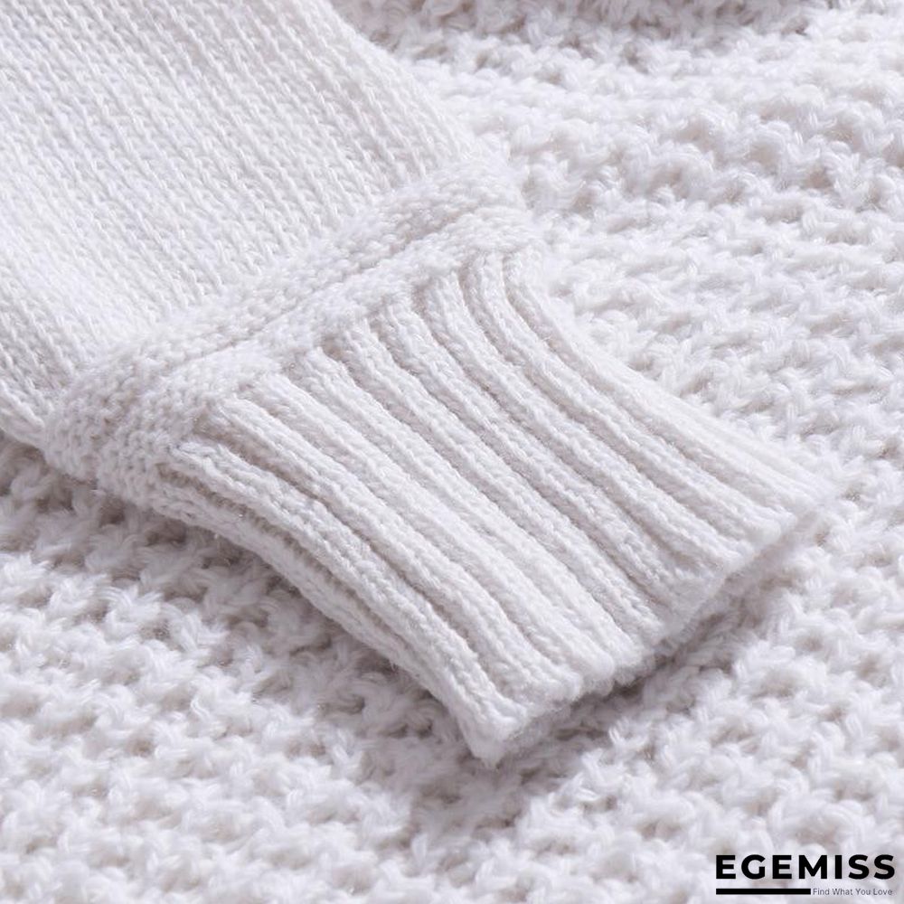 Mens Casual Fit Slim Knitted Sweater-V-Neck Buckle Thick Warm Pullover Half-Zipper | EGEMISS