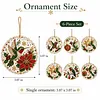 6pcs DIY Pearl Diamond Painting Christmas Tree Hanging Ornaments