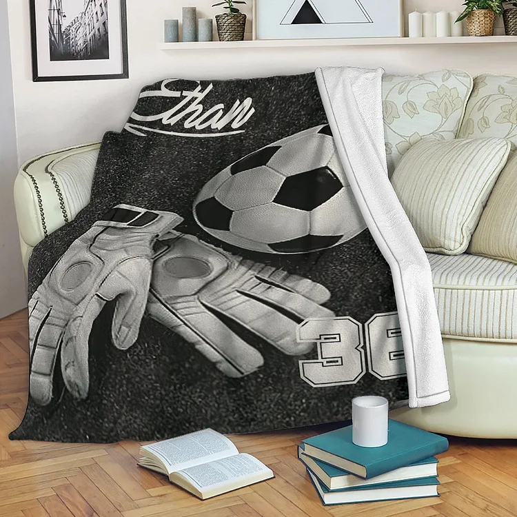 Personalized Volleyball Blanket, Volleyball Sherpa Fleece Blanket | BKKid527