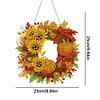 DIY Acrylic Special Shaped Diamond Painting Fall Wreath Ornament Hanging Kit