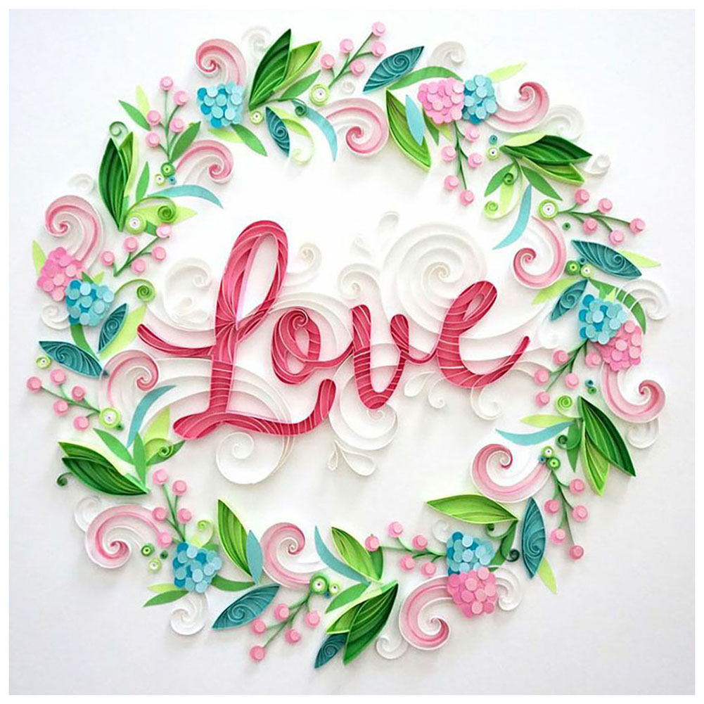 

Quilling Paper Love - Round Drill Diamond Painting - 30*30CM, 501 Original