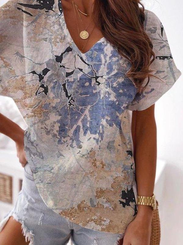 Youthful Print Short Sleeve Top
