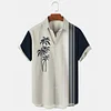 Gioiacombo&trade; Camicia da uomo con stampa albero di cocco