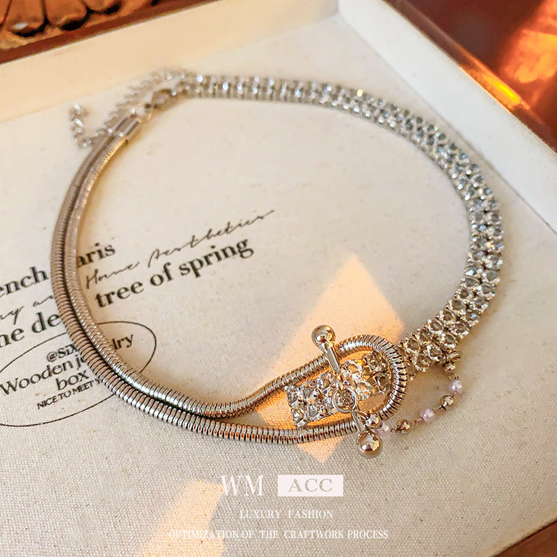 Expressive Quadrilateral Geometric Zircon Electroplating Necklaces